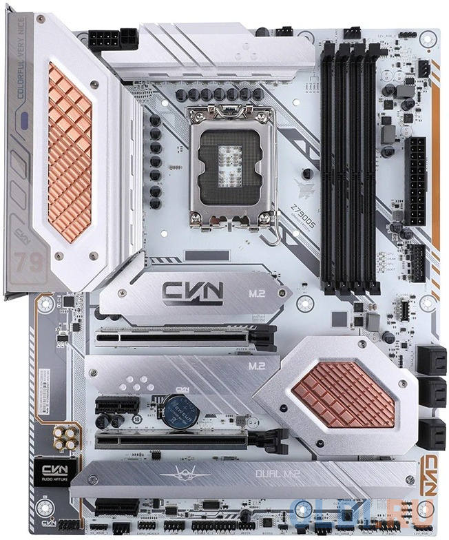 Материнская плата Colorful CVN Z790D5 GAMING FROZEN V20 Z790 LGA1700 4xDDR5 2xPCIEx16 1xPCIEx1 4xM.2 2xTypeC 1xUSB3.2Gen2 5xUSB3.2Gen1 4xUSB2.0 6xSATA
Материнская плата Colorful CVN Z790D5 GAMING FROZEN V20 Z790 LGA1700 4xDDR5 2xPCIEx16 1xPCIEx1 4xM.2 2xTypeC 1xUSB3.2Gen2 5xUSB3.2Gen1 4xUSB2.0 6xSATA
