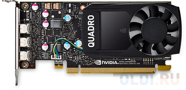 Проф видеокарта 2Gb <PCI-E> PNY nVidia Quadro P400 <GDDR5, 64 bit, 3xmDP, Low Profile, 2xmDP to DP, ATX Bracket, bulk
Проф видеокарта 2Gb <PCI-E> PNY nVidia Quadro P400 <GDDR5, 64 bit, 3xmDP, Low Profile, 2xmDP to DP, ATX Bracket, bulk