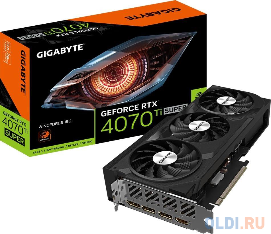 Видеокарта Gigabyte RTX4070Ti SUPER WINDFORCE 16GB GDDR6X 256bit 3xDP HDMI 3FAN RTL
Видеокарта Gigabyte RTX4070Ti SUPER WINDFORCE 16GB GDDR6X 256bit 3xDP HDMI 3FAN RTL