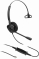 Fanvil HT301 Headset,Leather cushions, 260 bendable boom arm, Dual Color LED Indicator, QD to RJ9 Headset, Mono Headset, Supports ENC technology Noise Cancellation