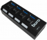  USB 3.0 BURO BU-HUB4-U3.0-L 4  USB 3.0 