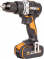 WORX Дрель-шуруповерт ударная аккумуляторная , 60Нм, 20В, бесщеточная, 4Ач x2, ЗУ 2А, кейс WX352.1