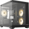    / HSPD F330, Panoramic Mini-tower, Black, TG, 0.5 SPCC, 3x120mm ARGB mATX, mITX 160/400/200mm 1x2.5", 2x3.5", 4xPCI 1xUSB-C 3.0, 2xUSB-A1.0 428x280x375mm