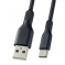 Кабель Type-C 1м Perfeo U4907 круглый черный