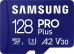  microSDXC 128GB Samsung PRO Plus Class 10, A2, V30, UHS-I (U3), W 130 /, R 180 /, <MB-MD128SA/EU>   SD