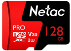 Netac MicroSD card P500 Extreme Pro 128GB,  retail version w/ o SD adapter