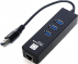   5bites UA3-45-04BK USB3.0 - 3*USB3.0 / RJ45 10/100/1000 /, 