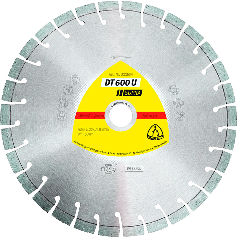 .  KLINGSPOR DT 600 U SUPRA 1802. 622. 23   