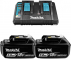 +\ MAKITA 191L75-3 DC18RD-1+BL1850B-2,18,5.0,Li-ion,