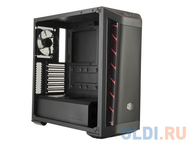 Cooler Master MasterBox MB511, 2xUSB3.0, 1x120 Fan, w/o PSU, Black, Red Trim, Mesh Front Panel, ATX фото