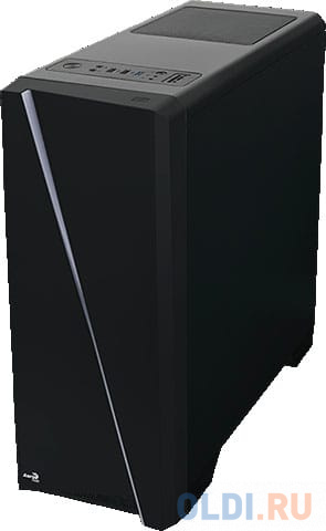 Корпус Aerocool [PGS-V] Cylon Black, ATX, без БП, RGB подсветка, окно, картридер, 1x USB 3.0 + 2x USB 2.0, 1х12см вентилятор в комплекте фото
