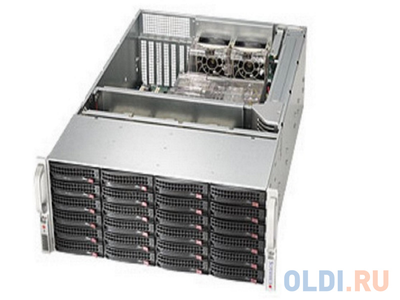 

Корпус Supermicro CSE-846BE16-R920B 4U 13.68''x13'', 24x3.5'' hot-swap, expander SFF8087, redundant 920W, Черно-серебристый