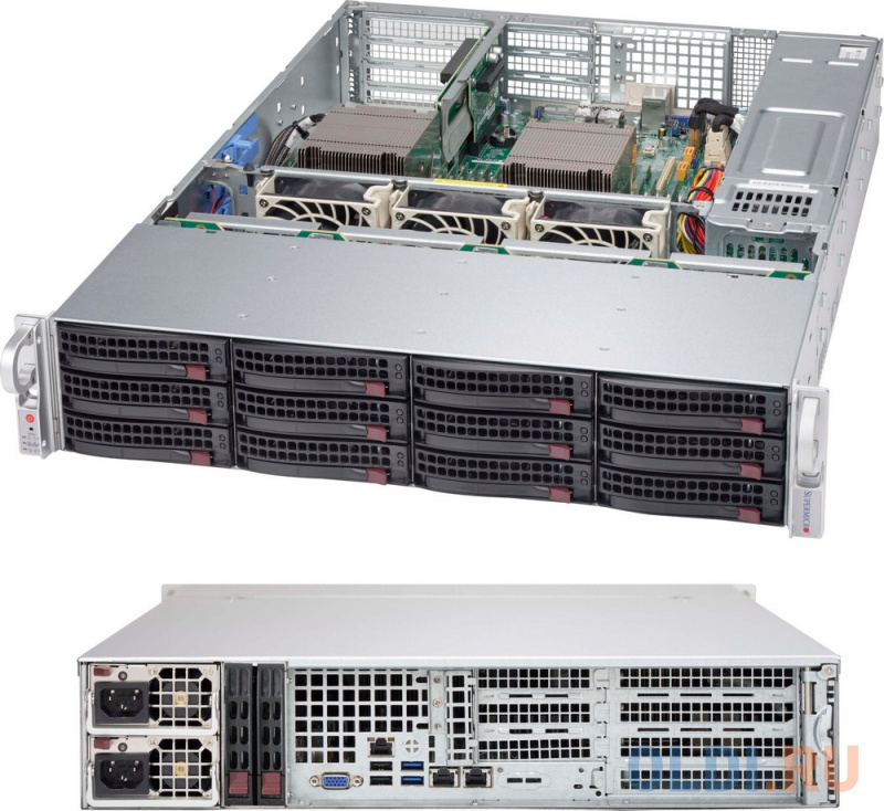 

Корпус SuperMicro CSE-826BAC4-R1K23WB 2x1200W черный