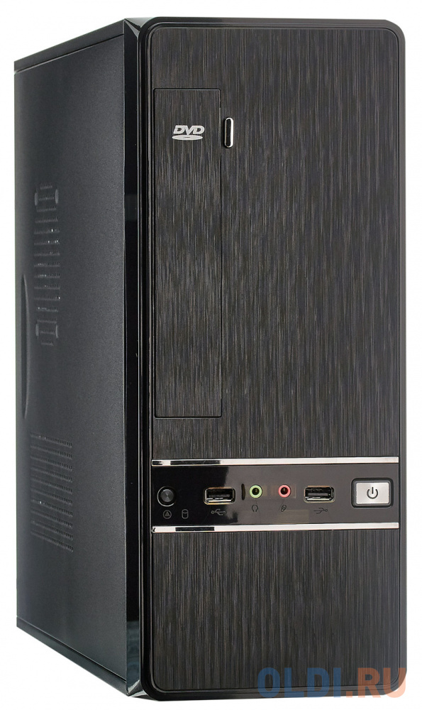 Exegate EX280452RUS Корпус Slim Minitower Exegate MS-305 Black, mATX  2*USB, Audio