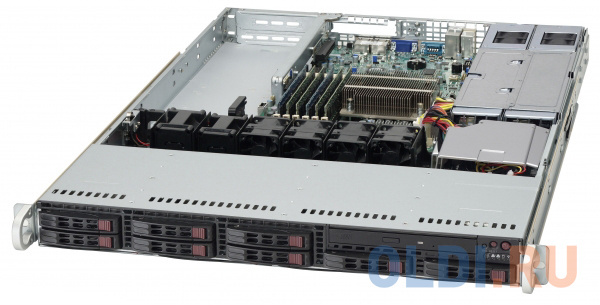 Серверный корпус 1U Supermicro CSE-113AC2-R706WB2 2 x 750 Вт чёрный корпус supermicro cse 731i 300b