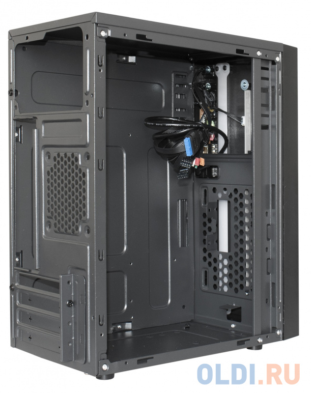 Exegate EX283749RUS Корпус Minitower mEVO-9301 Black-RGB light, mATX, <500NPX>, с окном, 2*USB+1*USB3.0, HDAudio фото