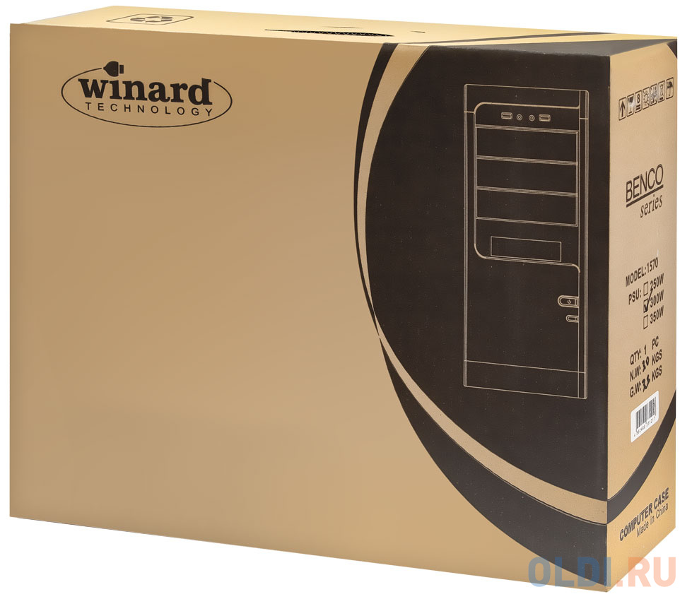 Корпус microATX Winard Winard 1570 300 Вт чёрный фото