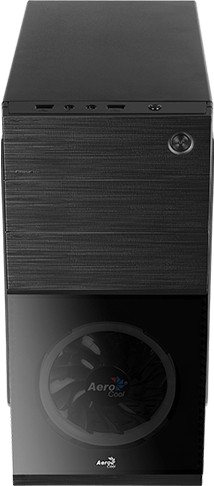 Корпус microATX Aerocool Cs-105 RED RGB Без БП чёрный фото