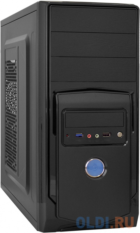 

Exegate EX283248RUS Корпус Miditower ExeGate CP-605U-400W-8 (ATX, БП CP400 с вент. 8см, 1*USB+1*USB3.0, аудио, черный)