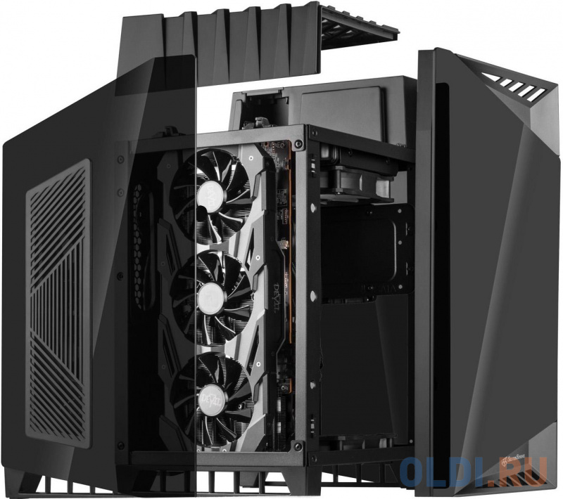 Корпус mini-ITX SilverStone SST-LD03B-AF Без БП чёрный Корпус mini-ITX SilverStone SST-LD03B-AF Без БП чёрный фото