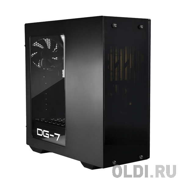 

130-P0-0020-KR DG-73 , Matte Black Mid-Tower, Acrylic Window, Черный