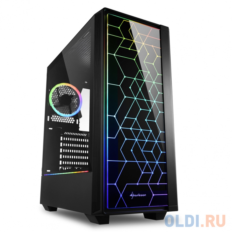 

Игровой корпус Sharkoon LIT 100 RGB led чёрный (ATX, закалённое стекло, RGB fan 1x120 мм + 1x120 мм, 2xUSB 3.0, 1xUSB 2.0,audio), Черный