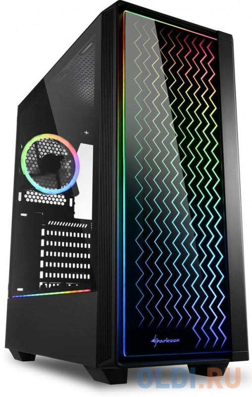 

Корпус ATX Sharkoon LIT 200 RGB led Без БП чёрный, Черный