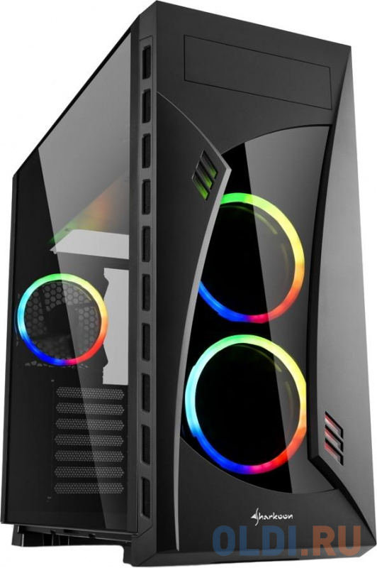 

Корпус ATX Sharkoon NIGHT SHARK RGB Без БП чёрный