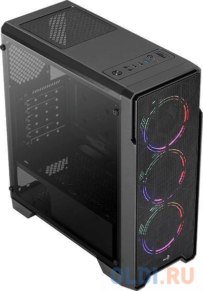 

Корпус ATX Aerocool PSU FRGB-G Без БП чёрный