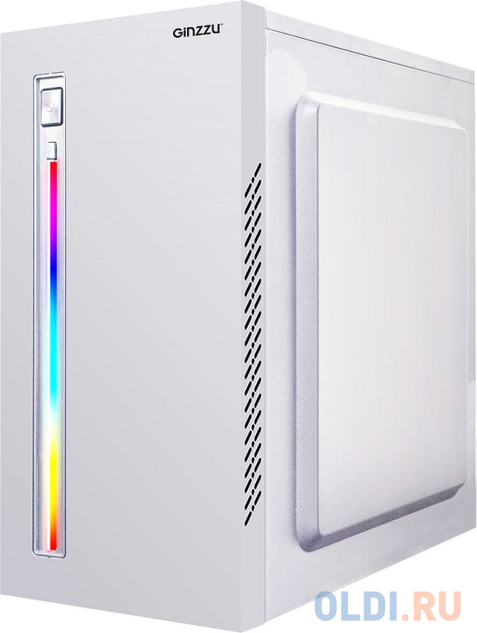Корпус microATX GINZZU D380 RGB Без БП белый фото