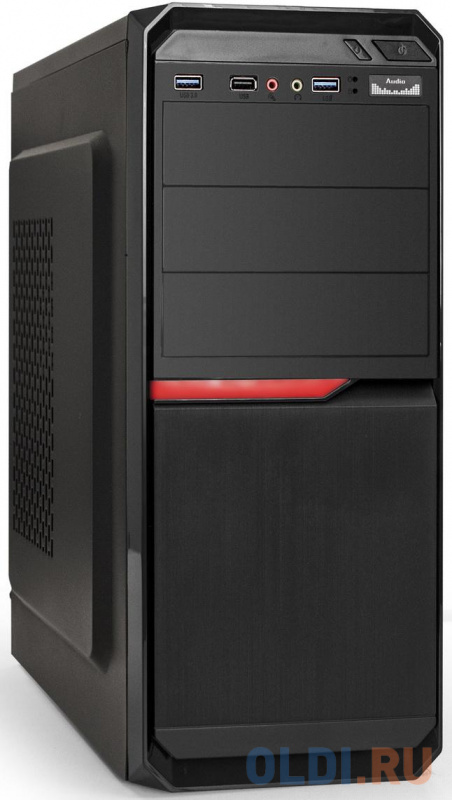 

Exegate EX287517RUS Корпус Miditower ExeGate AX-251U2 (ATX, без БП, 1*USB+2*USB3.0, аудио, черный)