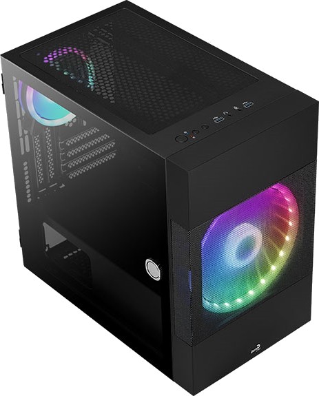 Корпус microATX Aerocool Atomic-G-BK-v1 Без БП чёрный фото