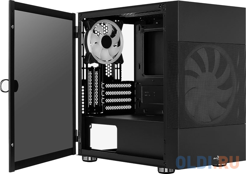 Корпус microATX Aerocool Atomic-G-BK-v1 Без БП чёрный фото