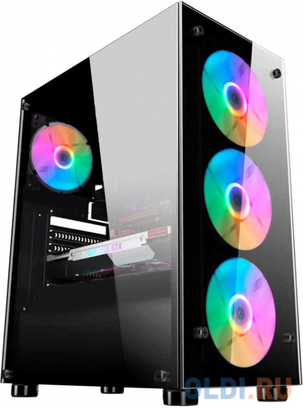 

Корпус ATX 1stPlayer V3-A-4G6 Без БП чёрный