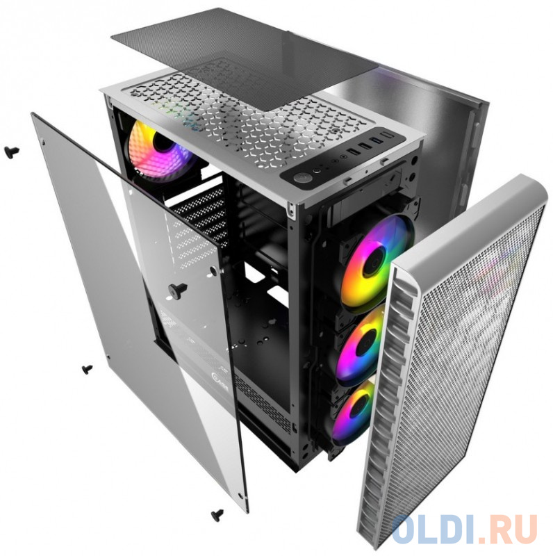 Корпус ATX Powercase CMIZ4CW-L4 Без БП белый фото