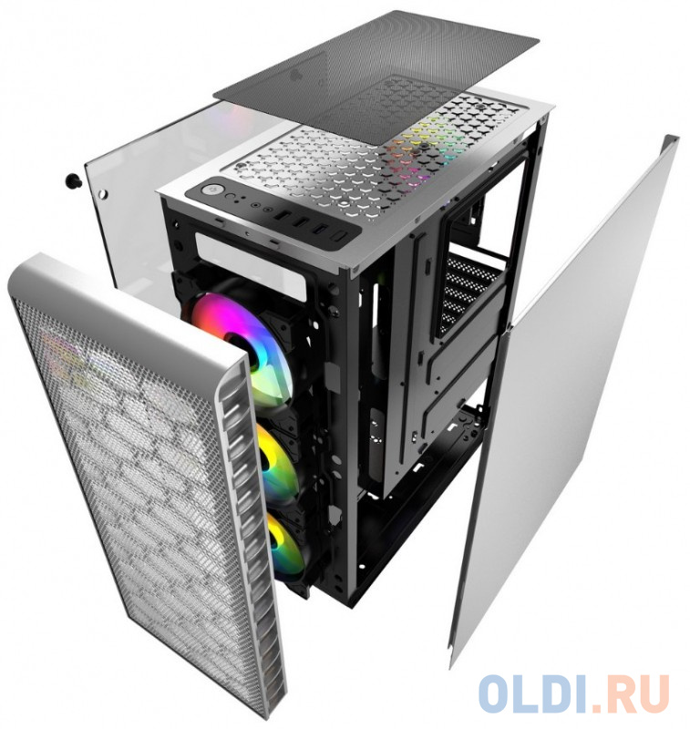 Корпус ATX Powercase CMIZ4CW-L4 Без БП белый фото