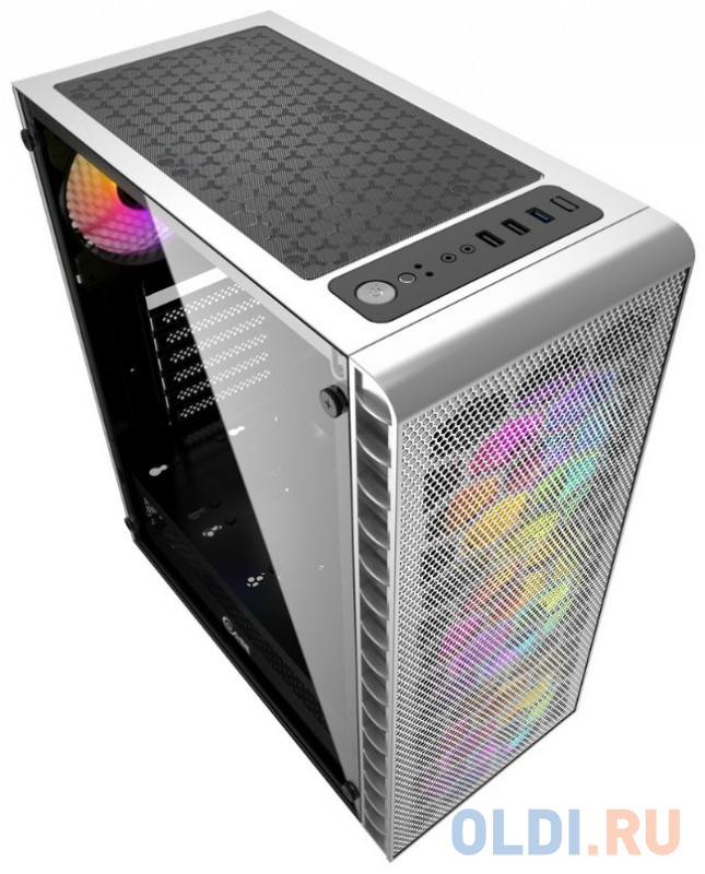 Корпус ATX Powercase CMIZ4CW-L4 Без БП белый фото