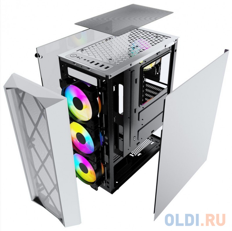 Корпус ATX Powercase CMRMW-L4 Без БП белый фото