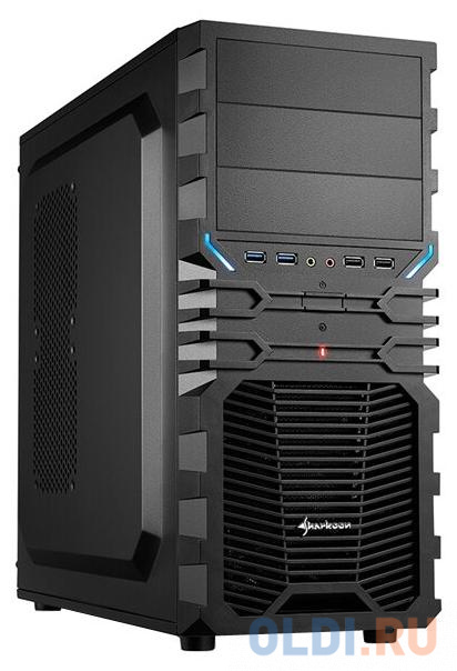 

Корпус ATX Sharkoon VG4-V Без БП чёрный