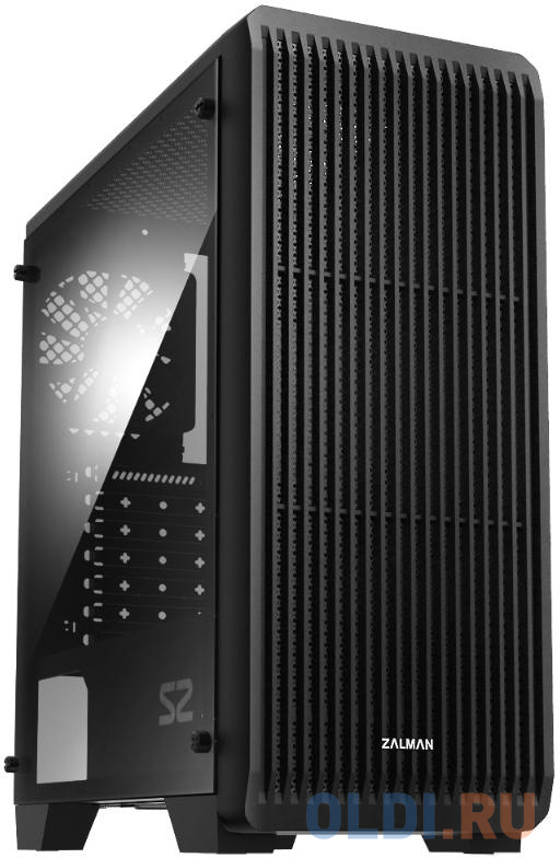 Корпус ATX Zalman PSU S2 TG Без БП чёрный, размер ATX Midi Tower, цвет черный - фото 1