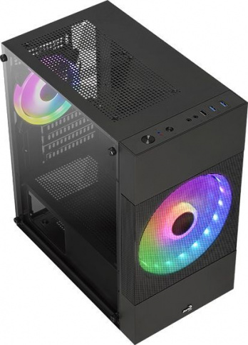 Корпус microATX Aerocool Atomic Lite-G-BK-v2 Без БП чёрный фото