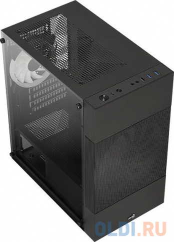 Корпус microATX Aerocool Atomic Lite-G-BK-v2 Без БП чёрный фото