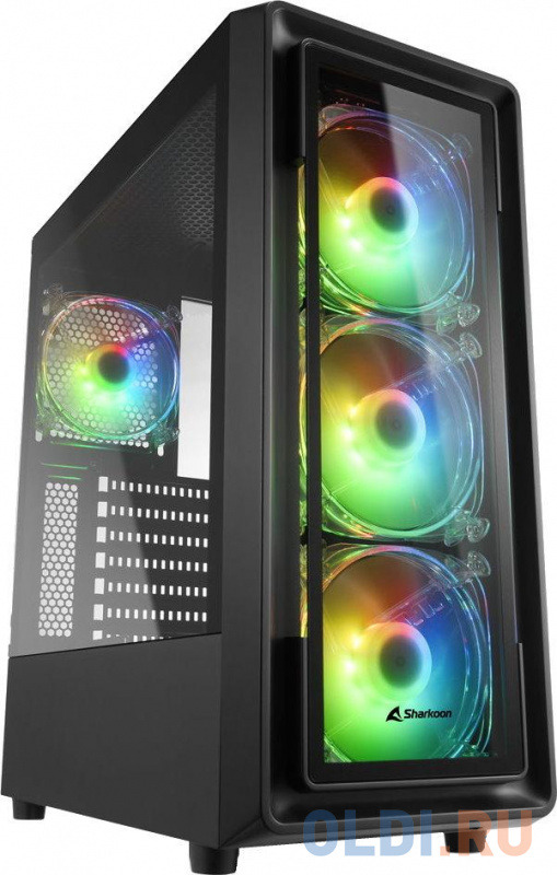 

Корпус ATX Sharkoon TK4 RGB Без БП чёрный, Черный