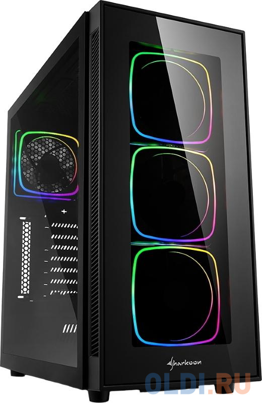 

Корпус ATX Sharkoon TG6M Без БП чёрный, Черный
