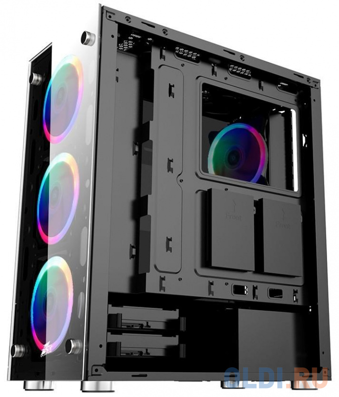 

Корпус ATX 1stPlayer V6-4R1 Без БП чёрный, Черный