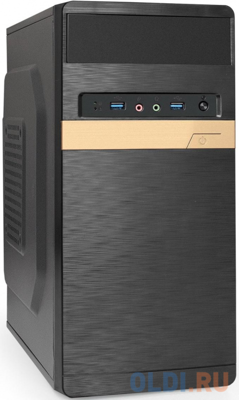 

Корпус microATX Exegate EX287764RUS 500 Вт чёрный золотистый, Черно-золотистый