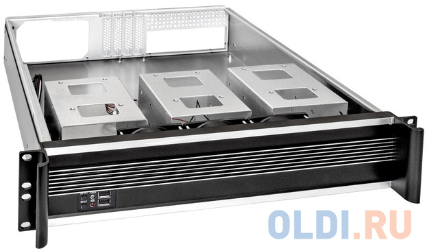 Серверный корпус 2U Exegate Pro 2U450-09 Без БП чёрный серебристый фото