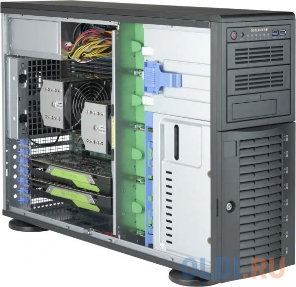 Серверный корпус 4U Supermicro SC743AC 1200 Вт чёрный