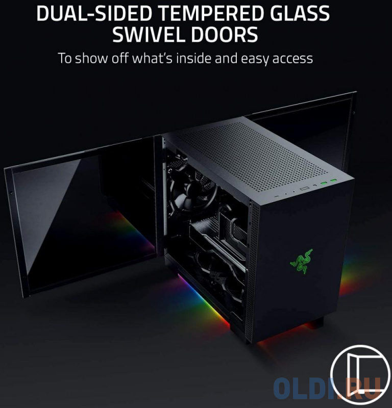 Корпус mini-ITX Razer Tomahawk M1 Без БП чёрный фото