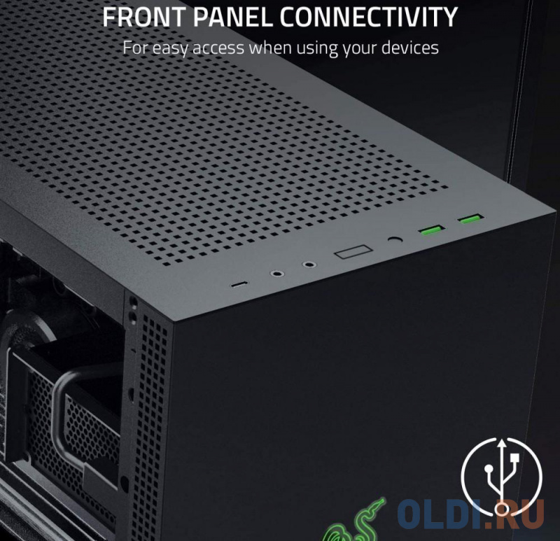 Корпус mini-ITX Razer Tomahawk M1 Без БП чёрный фото